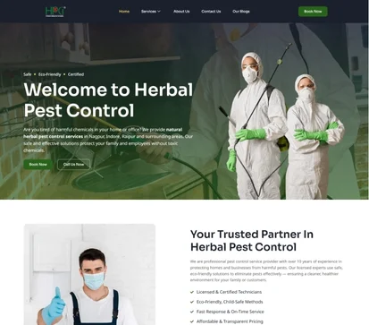 HPCI Pest Control - Service business website development project