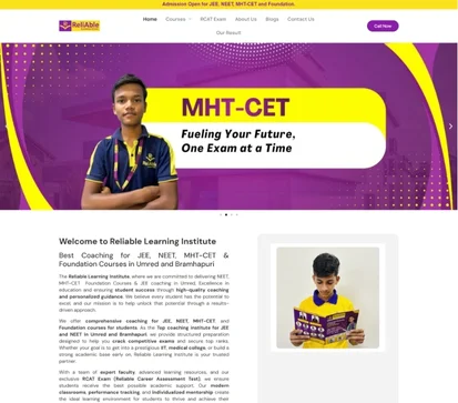 Reliable Academy - Education coaching website