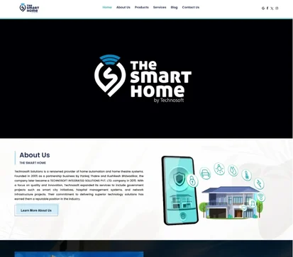 The Saart Home - Home automation website development project